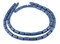 The Bead Chest Cobalt Blue Tube Natural Wood Beads (15x8mm): Organic Eco-Friendly Wooden Bead Strand for DIY Jewelry, Crafts, Necklace and Bracelet Making